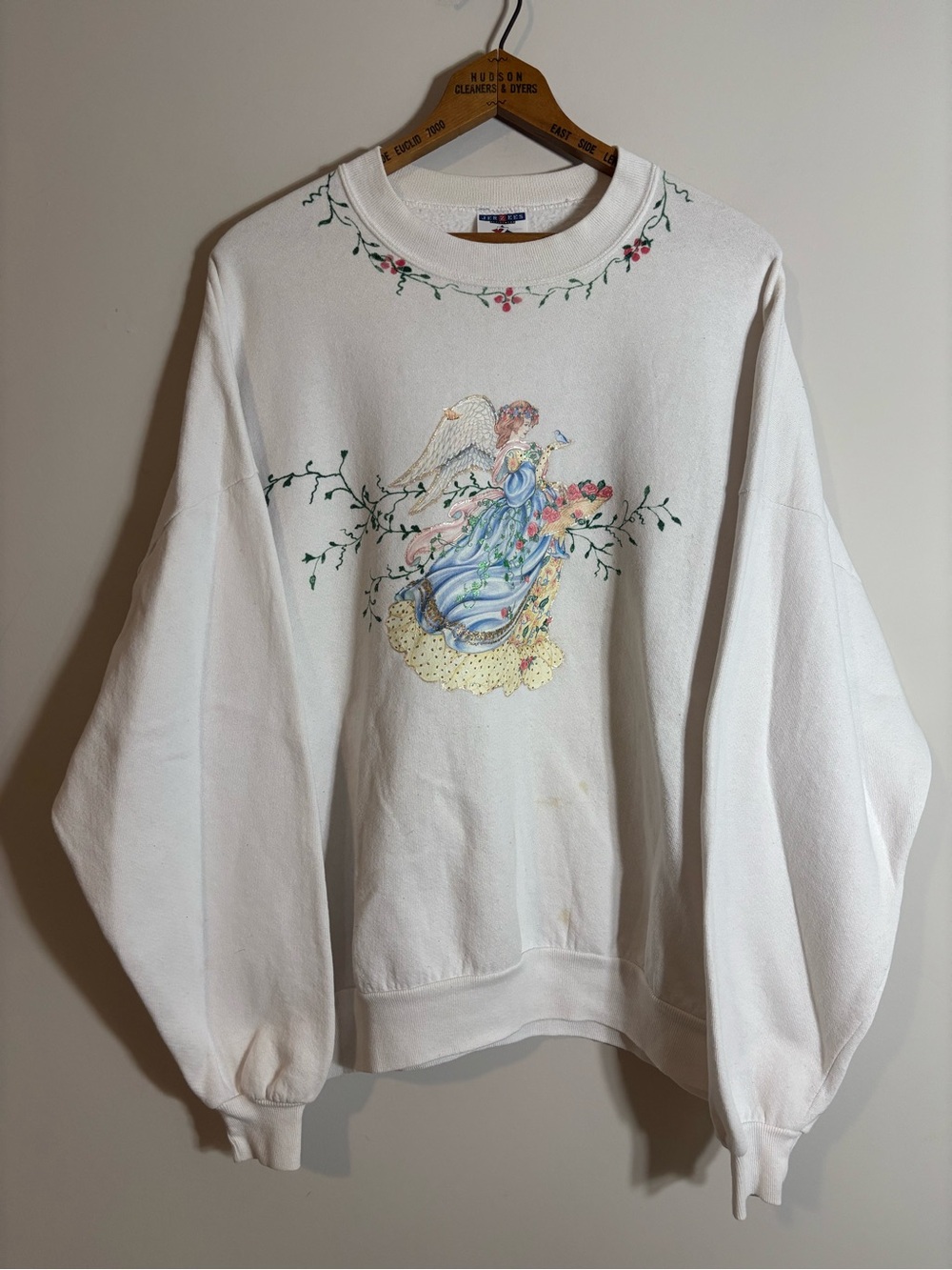 Vintage Angel Grandma Cottage Core Crewneck Sweatshirt 3X USA